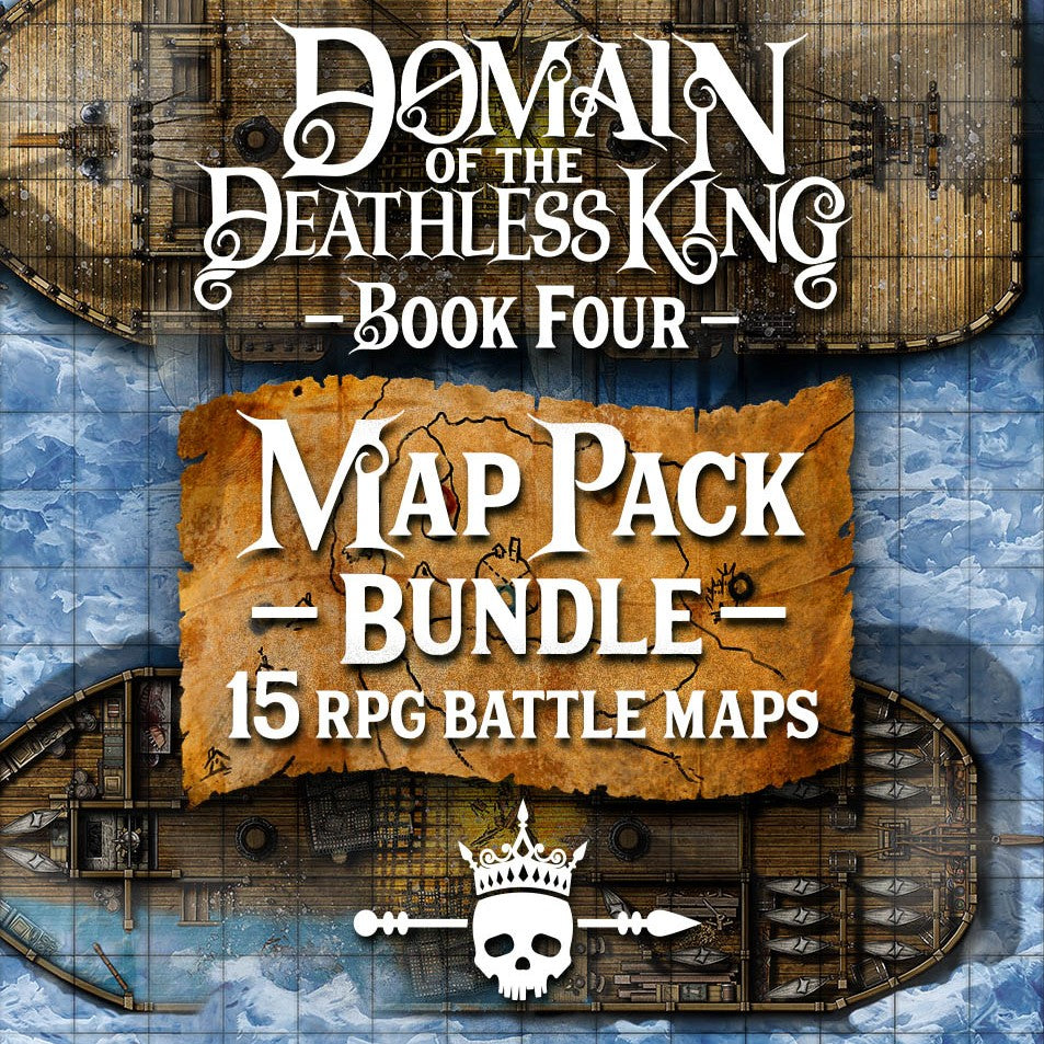 Domain of the Deathless King Printed Map Pack - Book 4: At the Precipice of Pandemonium