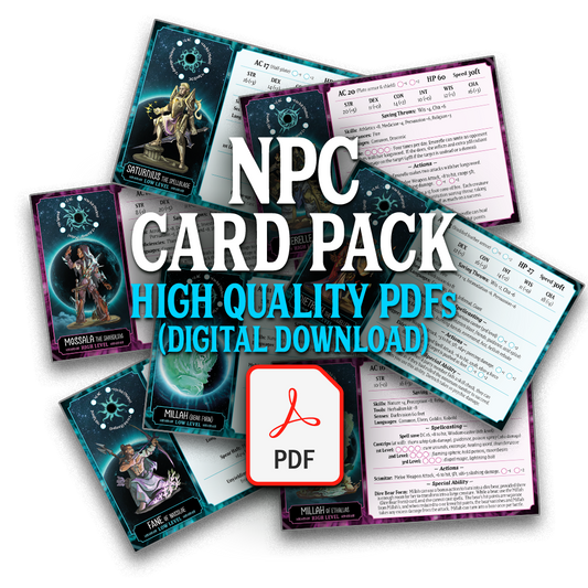 The Dark Moon Rises - Character Cards Printed