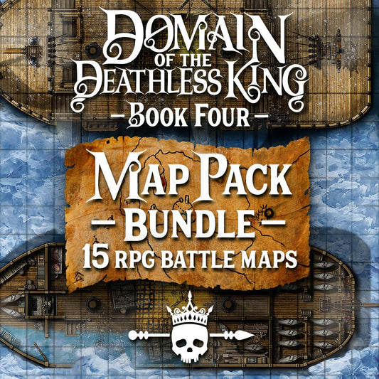Domain of the Deathless King Printed Map Pack - Book 4: At the Precipice of Pandemonium